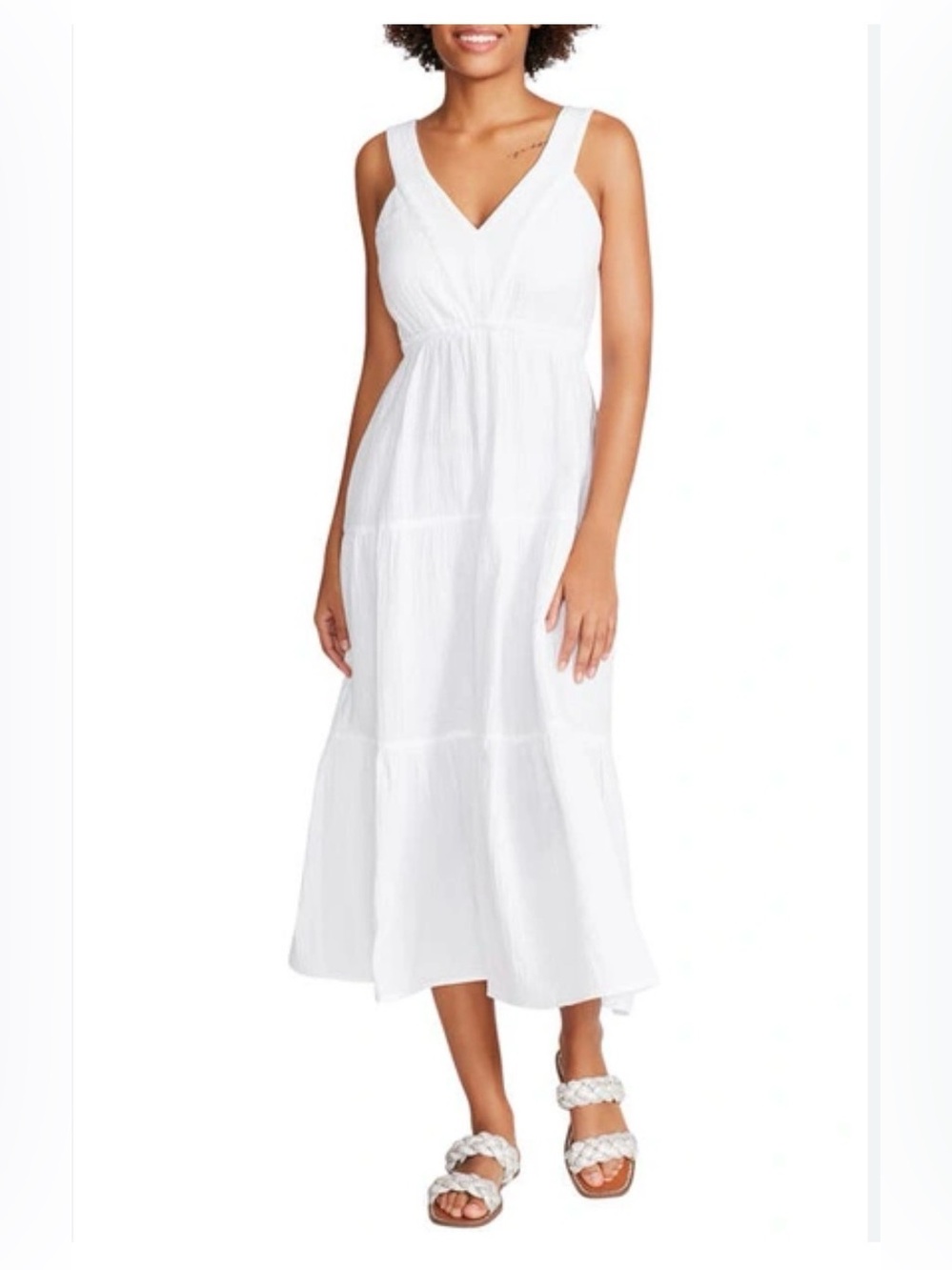 Steve Madden Tiered V-Neck Maxi Dress